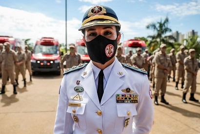 Luciana Bragana Brando da Silva, 40 anos, primeira mulher coronel. - Foto: Christiano Antonucci