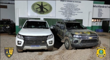 S10 LTZ apreendida em Porto Esperidio - Foto: Gefron