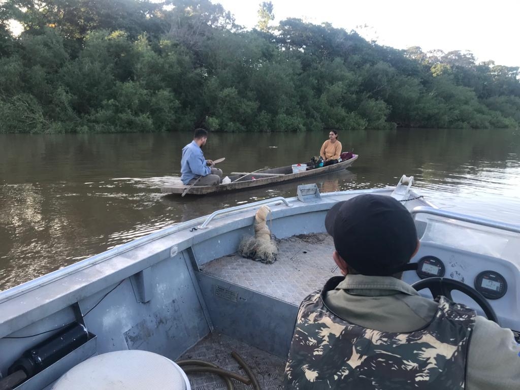 Fiscalizao para coibir pesca predatria - Foto: Sema-MT