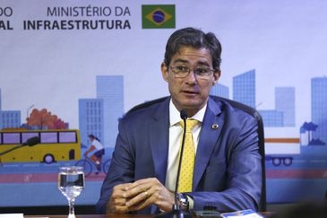 Secretário Nacional de Trânsito do Ministério da Infraestrutura, Frederico Carneiro, durante o lançamento da Semana da Mobilidade e da Semana Nacional de Trânsito, por José Cruz/Agência Brasil