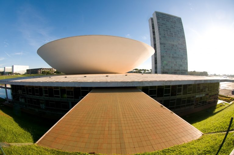 Vista lateral da Cmara dos Deputados