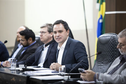Deputado Diego Guimarães (Republicanos), requerente da audiência pública e autor do projeto de lei n° 1622/2023 Foto: ANGELO VARELA / ALMT