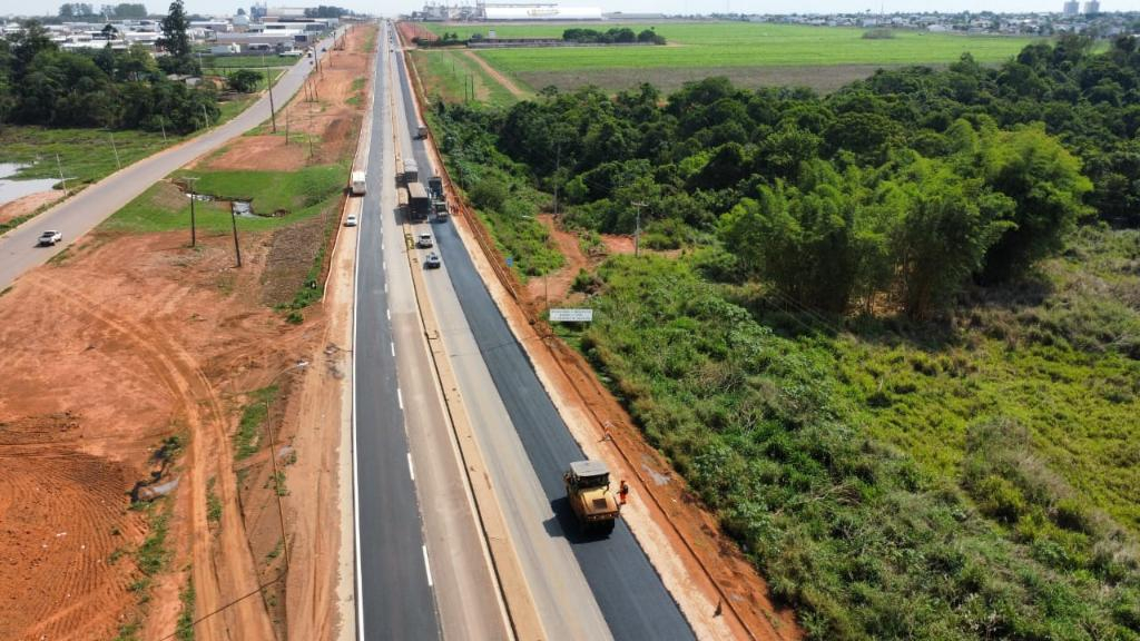 Recuperao estrutural da BR-163, em Sorriso - Foto: Nova Rota do Oeste