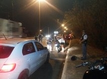 Foram realizados bloqueios policiais em vrios bairros