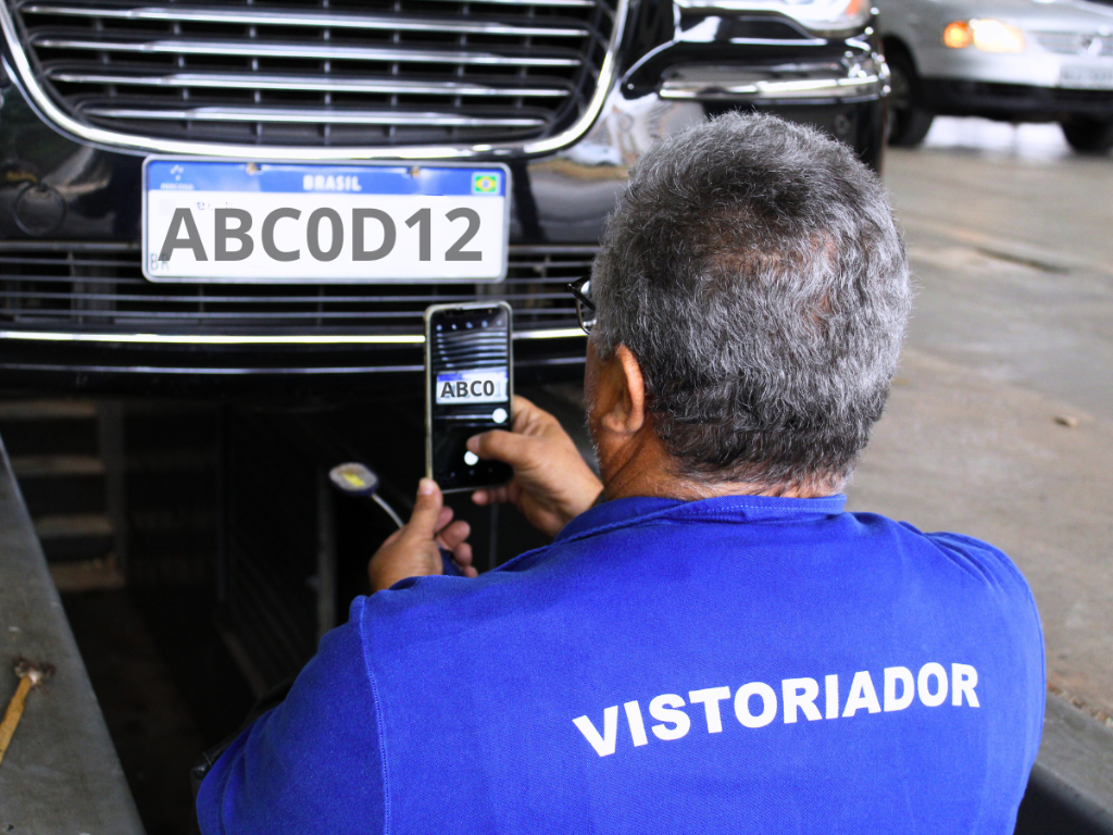 Vistoria veicular na sede do Detran-MT, em Cuiab - Foto: Kamila Nascimento/Detran-MT