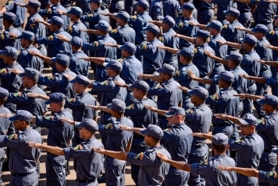 Alunos novos do corpo da PM-MT, ingressam na corporao.